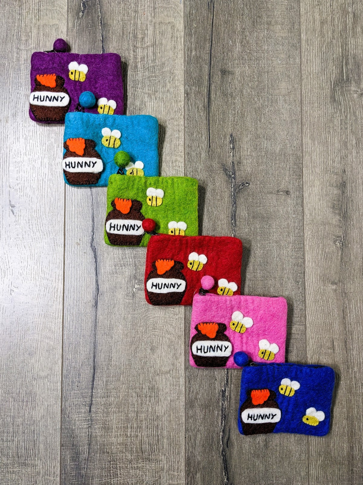 Felt Bees & Honeypot Purse