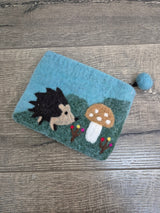 Felt Hedgehog Purse