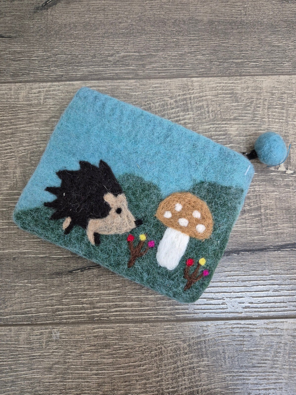 Felt Hedgehog Purse