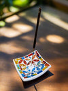 Multicolour Square Mosaic Flower Incense Holder