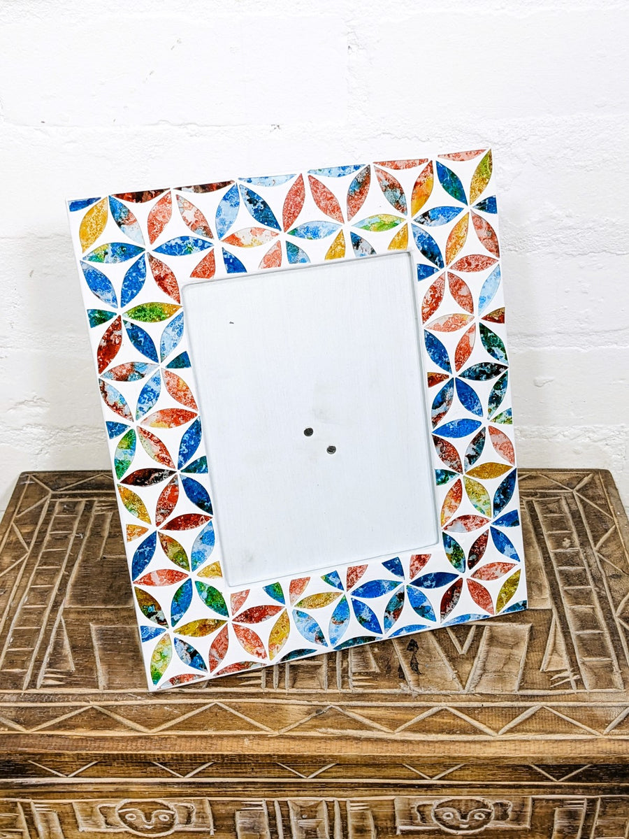 Multicolour Mosaic Rectangle Frame with Stand
