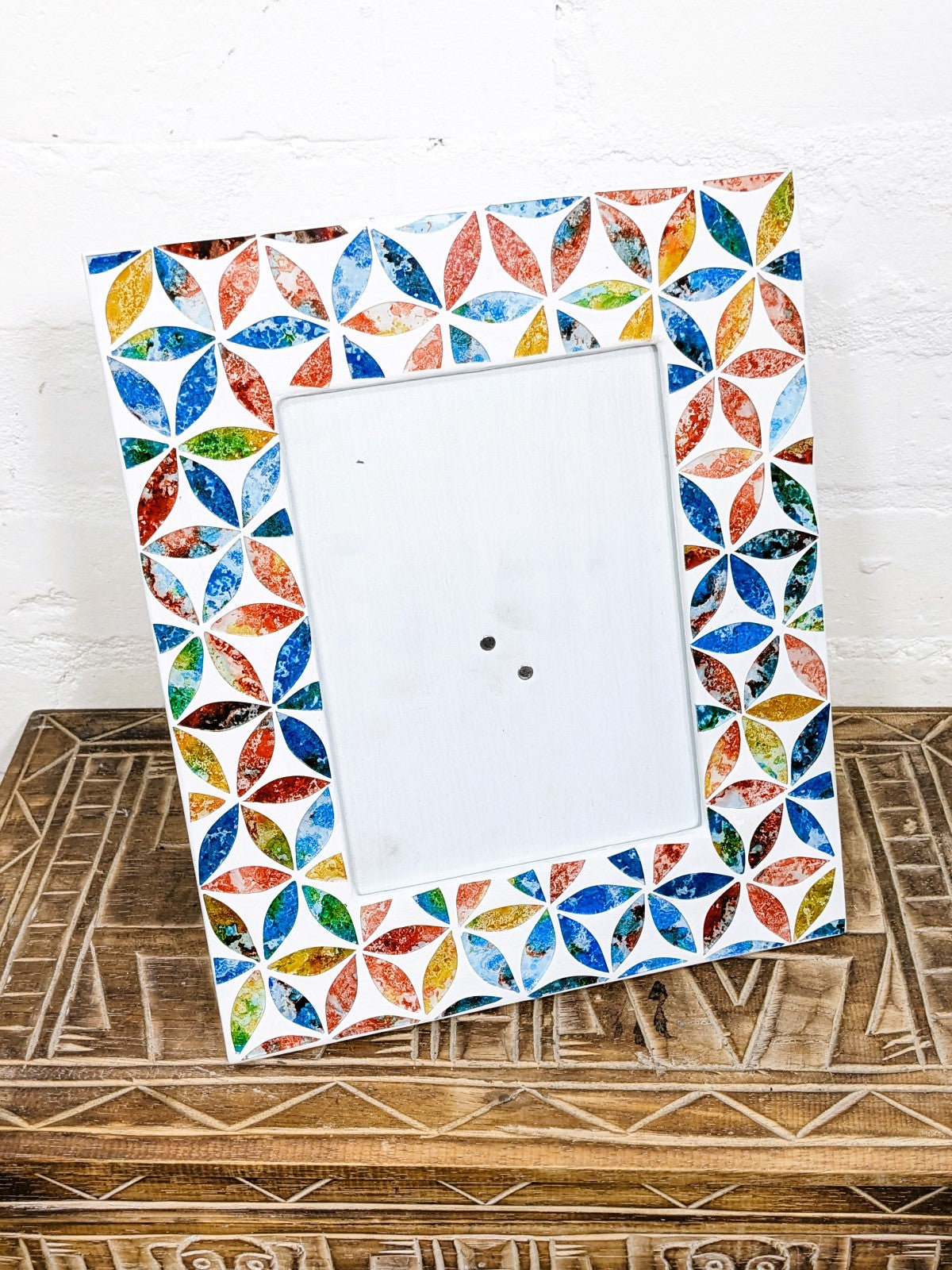 Multicolour Mosaic Rectangle Frame with Stand