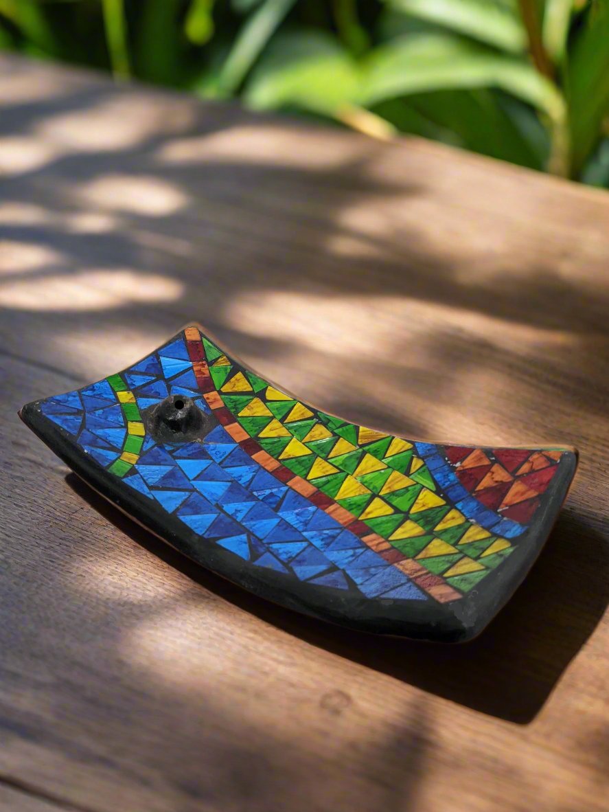 Rainbow Mosaic Incense Holder