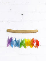 Rainbow Shell Driftwood Hanger