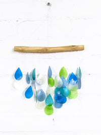 Blue Shell Driftwood Hanger