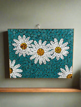 Medium Rectangle Flower Mosaic Wall Hanging