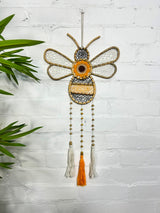 Hanging Wicker and Crochet Bee