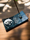 Rectangle Black and White Ying Yang Incense Holder