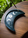 Black Crescent Moon incense Holder