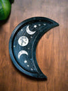 Black Crescent Moon incense Holder