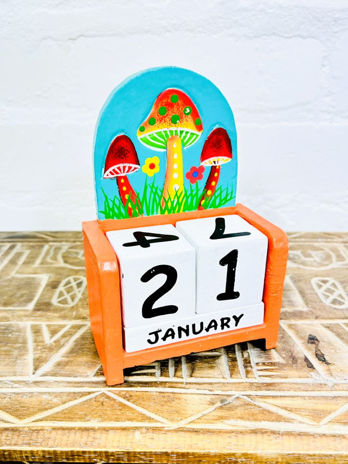 Mushroom Painted Calendar - 10 x 15 cm