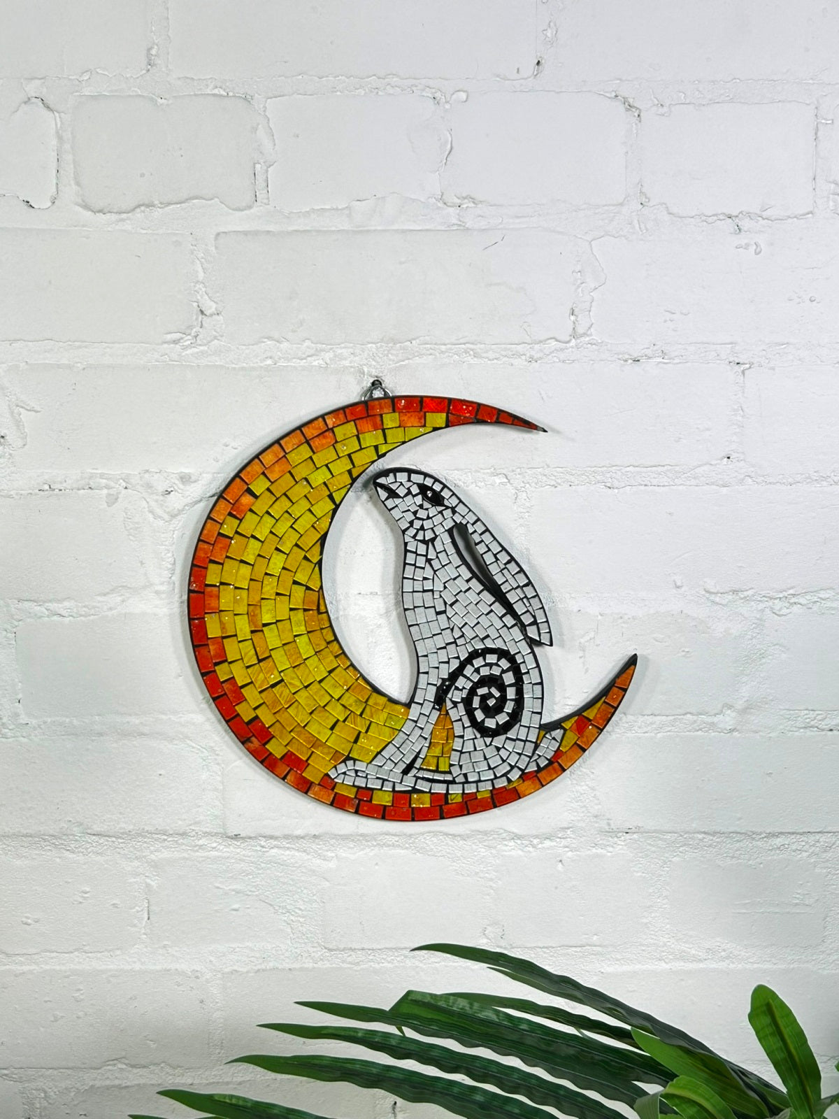 Mosaic Hare Wall Hanging