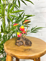 Red Mushrooms on Log