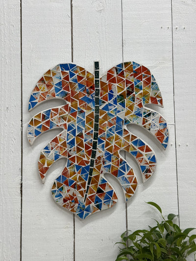 Mosaic Monstera Wall Plaque