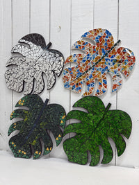 Mosaic Monstera Wall Plaque