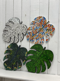 Mosaic Monstera Wall Plaque