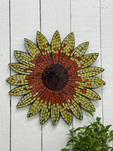 Mosaic Sunflower Wall Plaque