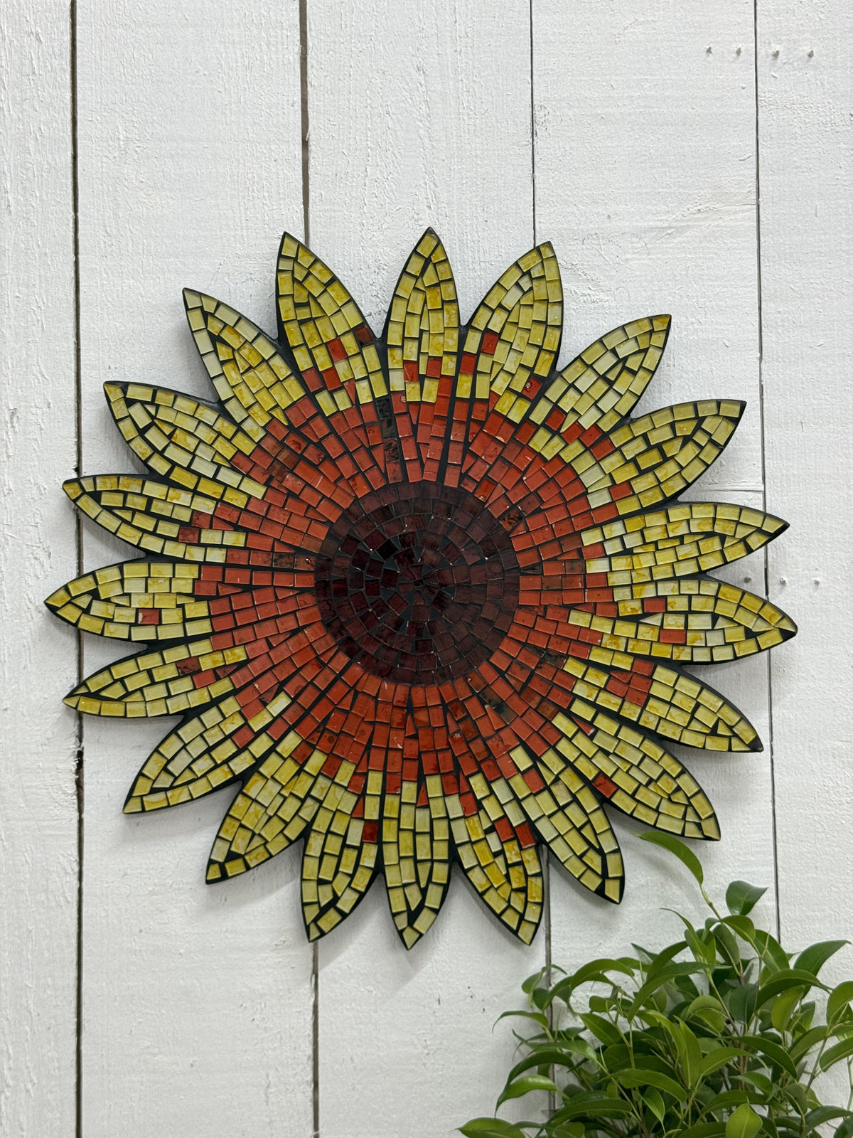 Mosaic Sunflower Wall Plaque