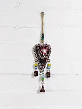 Metal Painted Heart with Bells