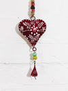 Metal Painted Hanging Heart