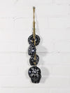 Hanging Blue painted Bells on String