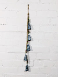 Hanging Blue Painted Bells String