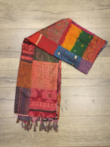 Printed Patchwork Scarf - 100% Silk