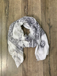 Assorted Prayer Print Scarf