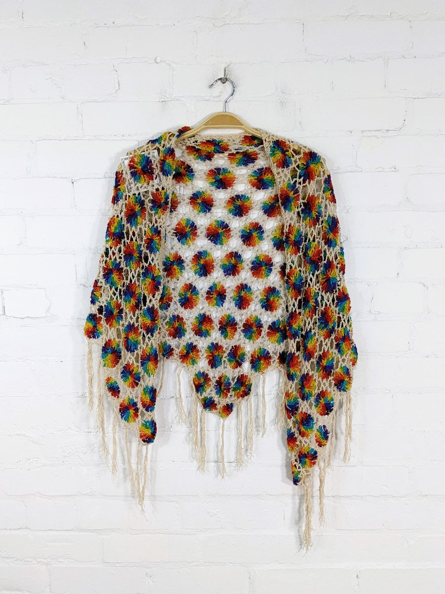 Rainbow Crochet Shawl