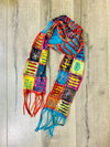 Multi Slash & Patch Cotton Scarf