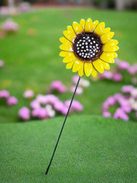 Metal Sunflower On Stick