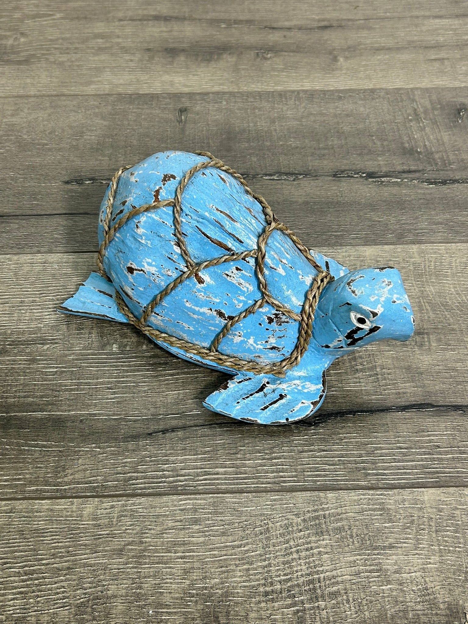 Painted Wooden Tortoise