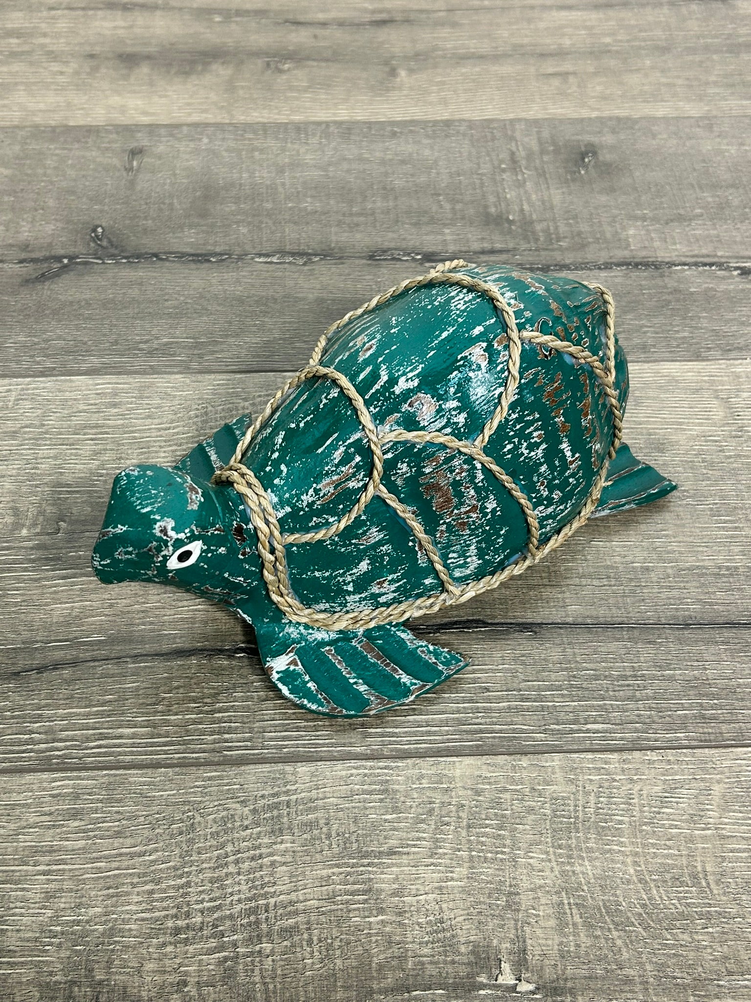 Painted Wooden Tortoise