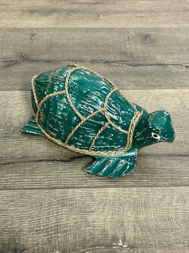 Painted Wooden Tortoise