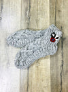 Plain Flower Embroidered Slipper Wool Socks