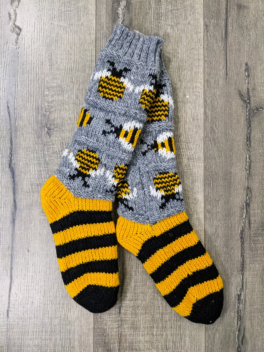 Bee Wool Socks