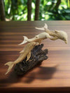 Three Dolphins On Parasite Wood