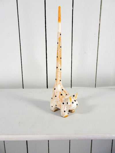 Tall Tail Wooden Spotty Cats