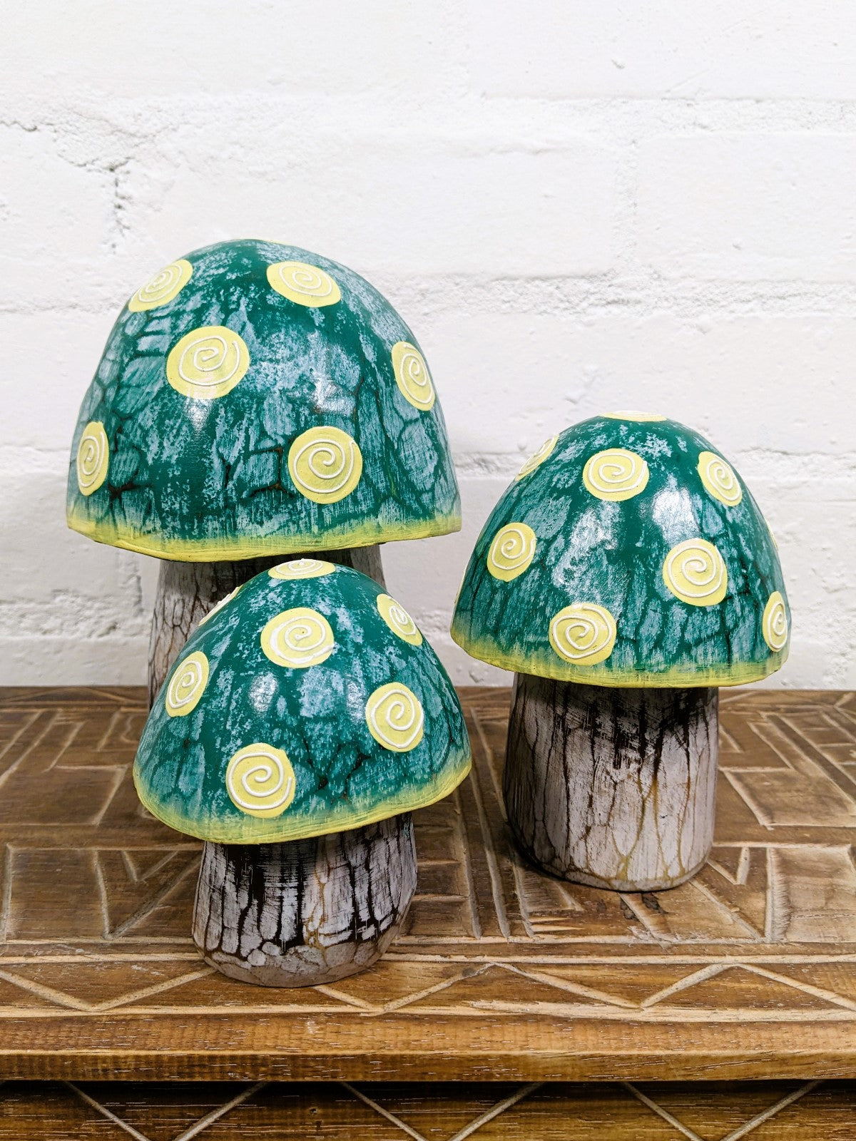 Toadstool Stuff Set Of Three Chunky Toadstools – Gringo Fairtrade
