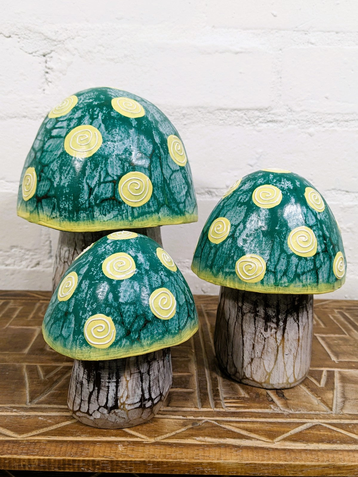 Toadstool Stuff Set Of Three Chunky Toadstools – Gringo Fairtrade