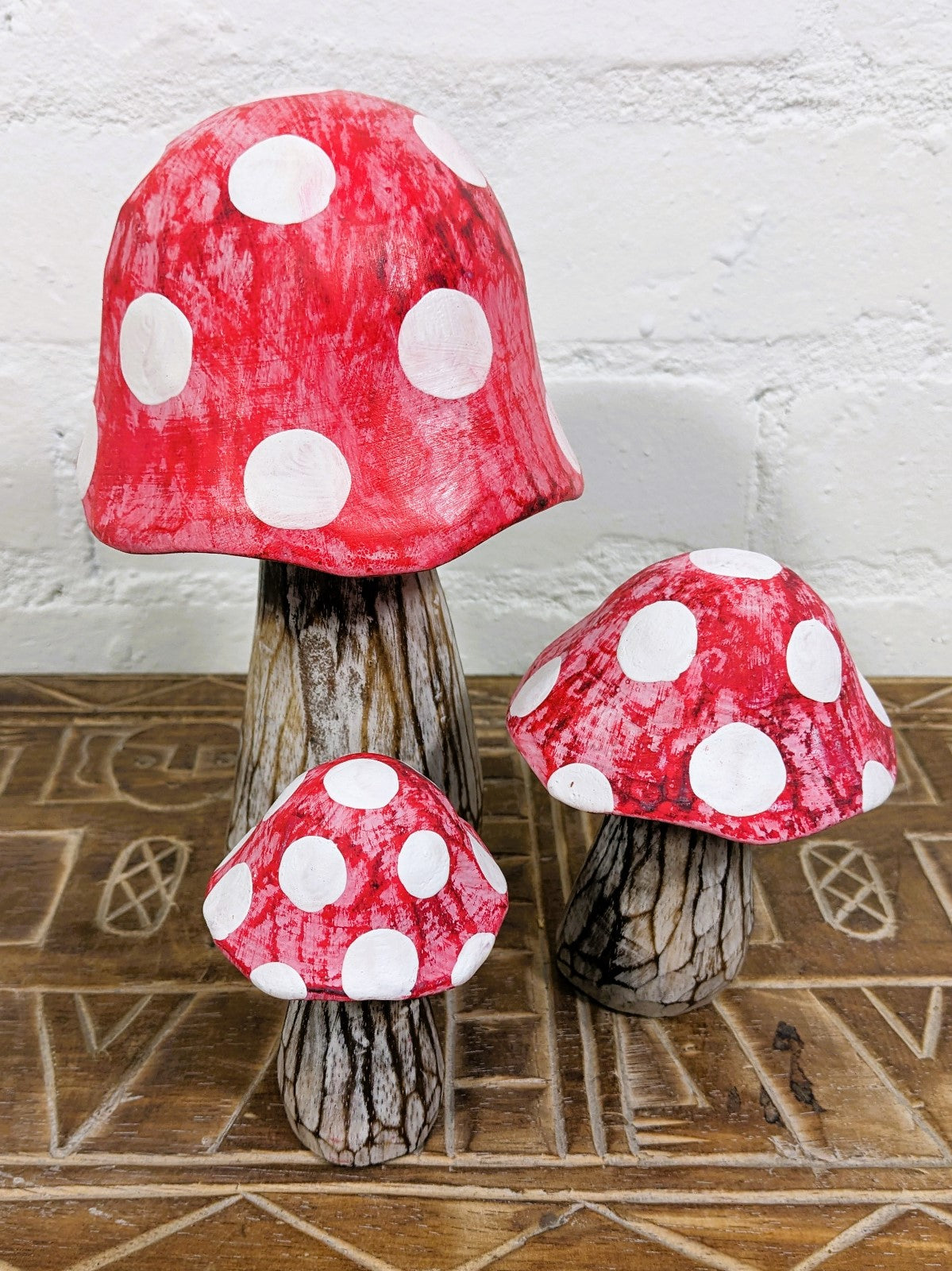 Toadstool Stuff Set Of Three Toadstools – Gringo Fairtrade