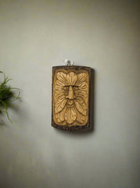 Greenman Carved Wall Hanger