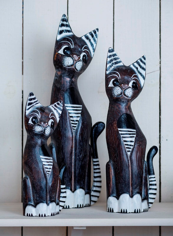 Set Of 3 Stripe Ear Cats