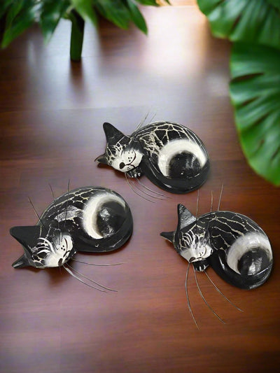 Set of 3 Sleeping Cats