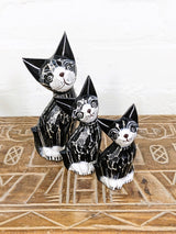Set Of Three Black Cats