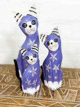 Set Of Three Flower Cats