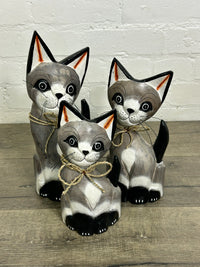 Set of 3 Cats with Bows
