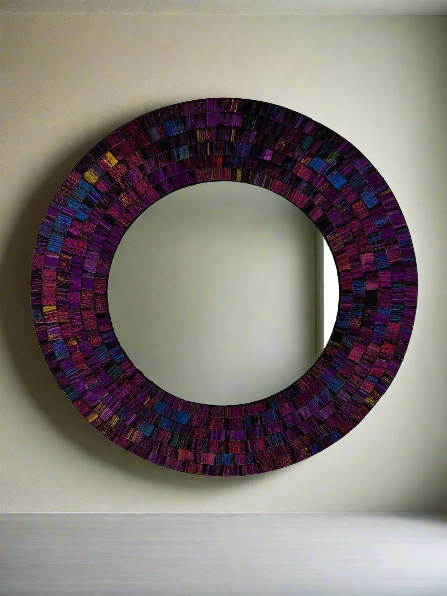 Round Mosaic Mirror