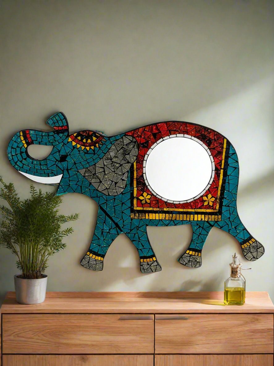 Elephant Mosaic Mirror
