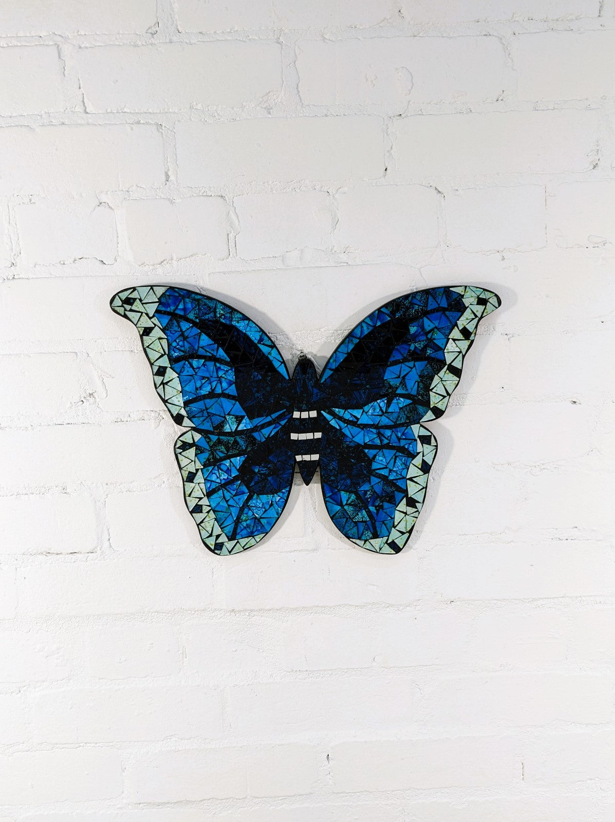 Blue Mosaic Butterfly Wall Plaque